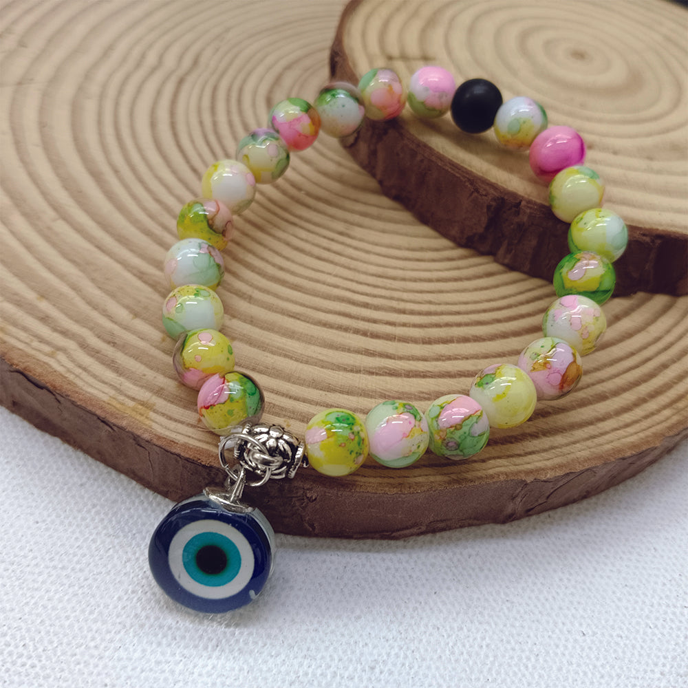 JewelMaze Multi Beads Evil Eye Bracelet