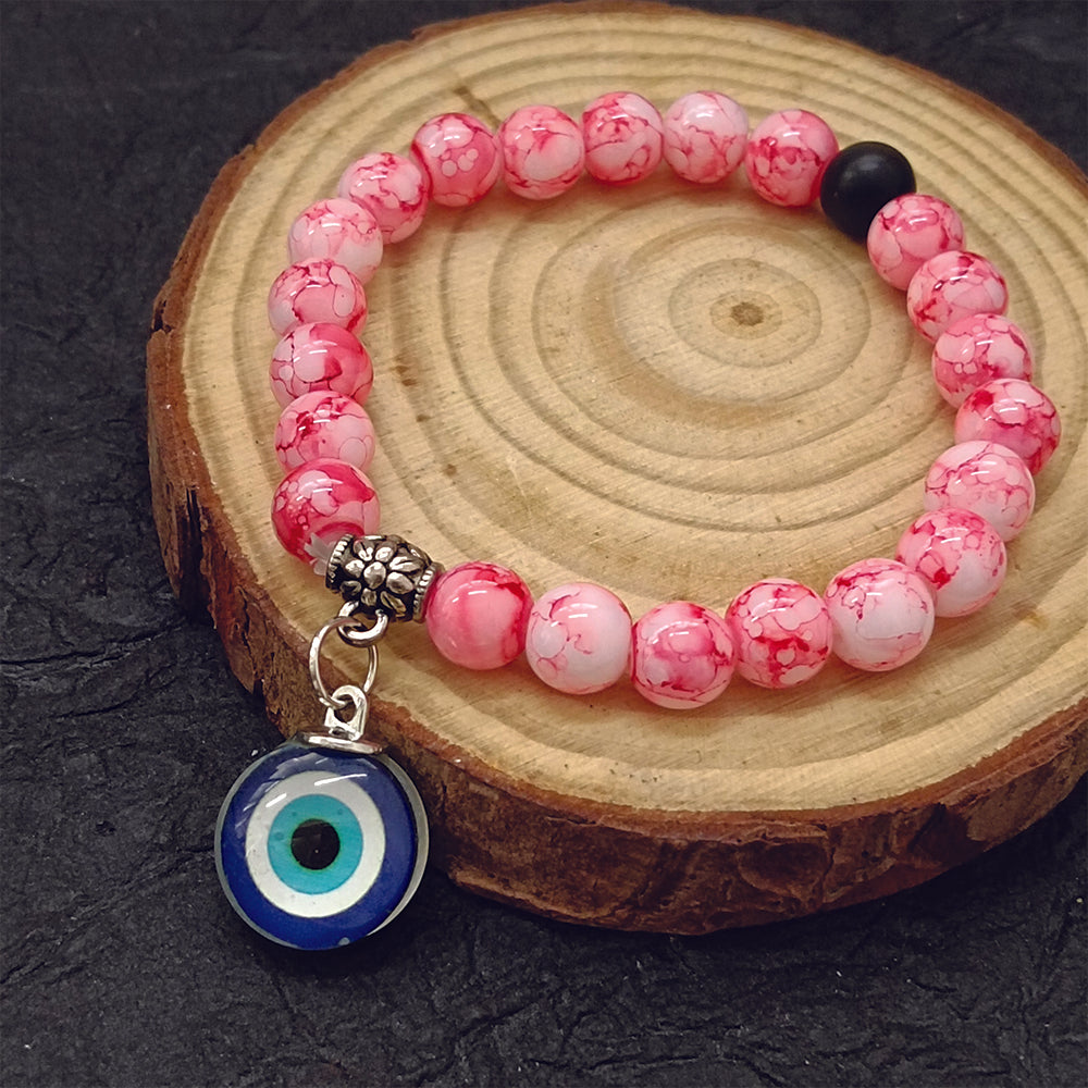 JewelMaze Red Beads Evil Eye Bracelet