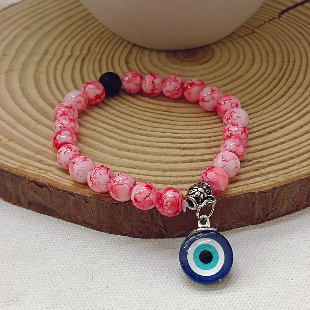 JewelMaze Red Beads Evil Eye Bracelet