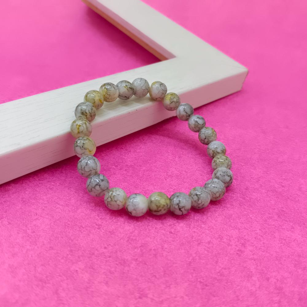 JewelMaze Brown Glass Beads Bracelet - 1405101