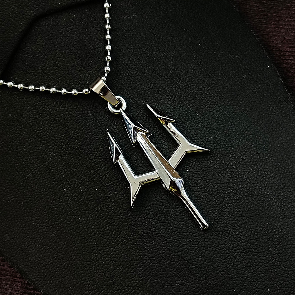 JewelMaze Trishul Chain Pendant For Men