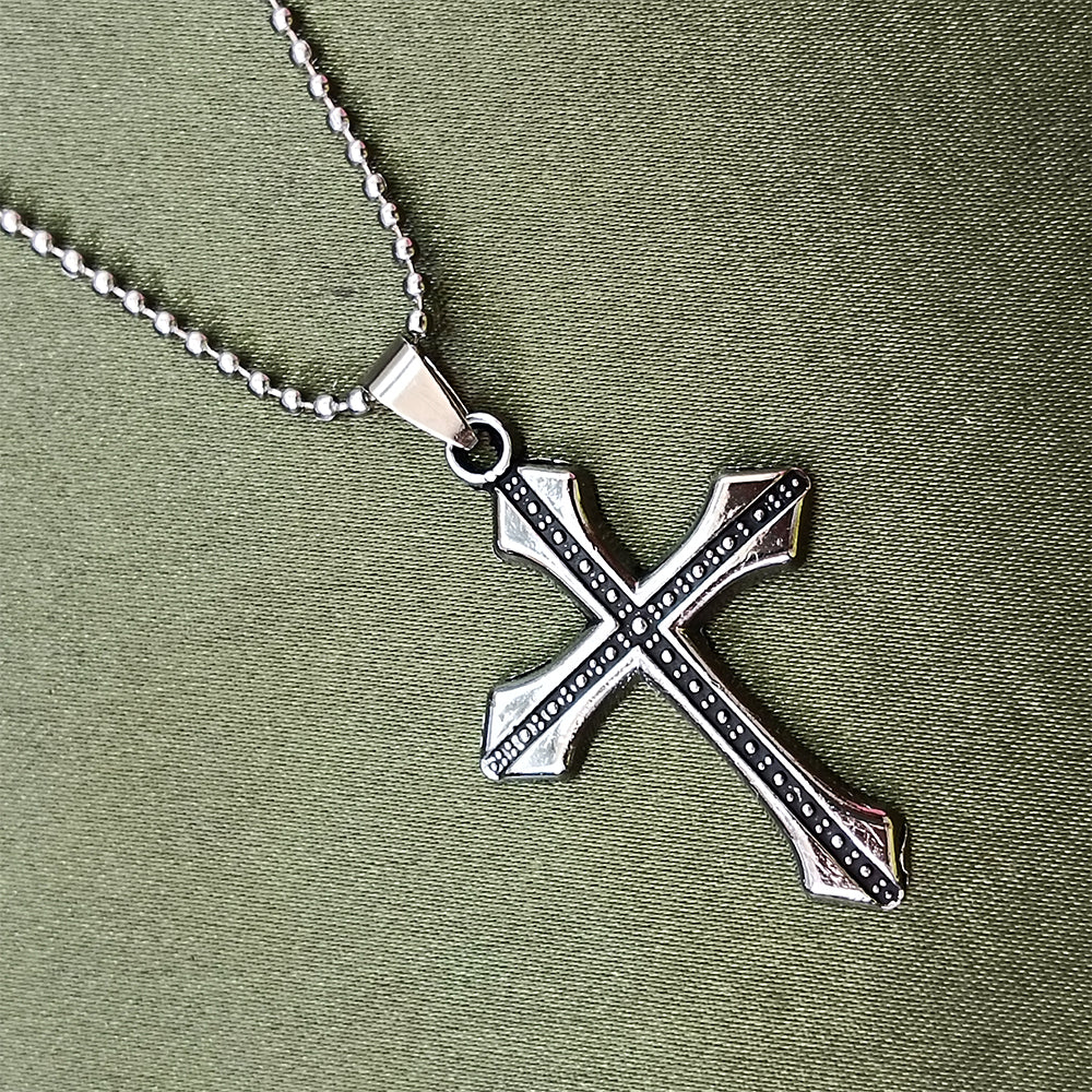 JewelMaze Cross Necklace for Men
