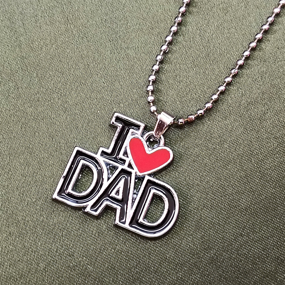JewelMaze " I Love Dad" Chain Pendant