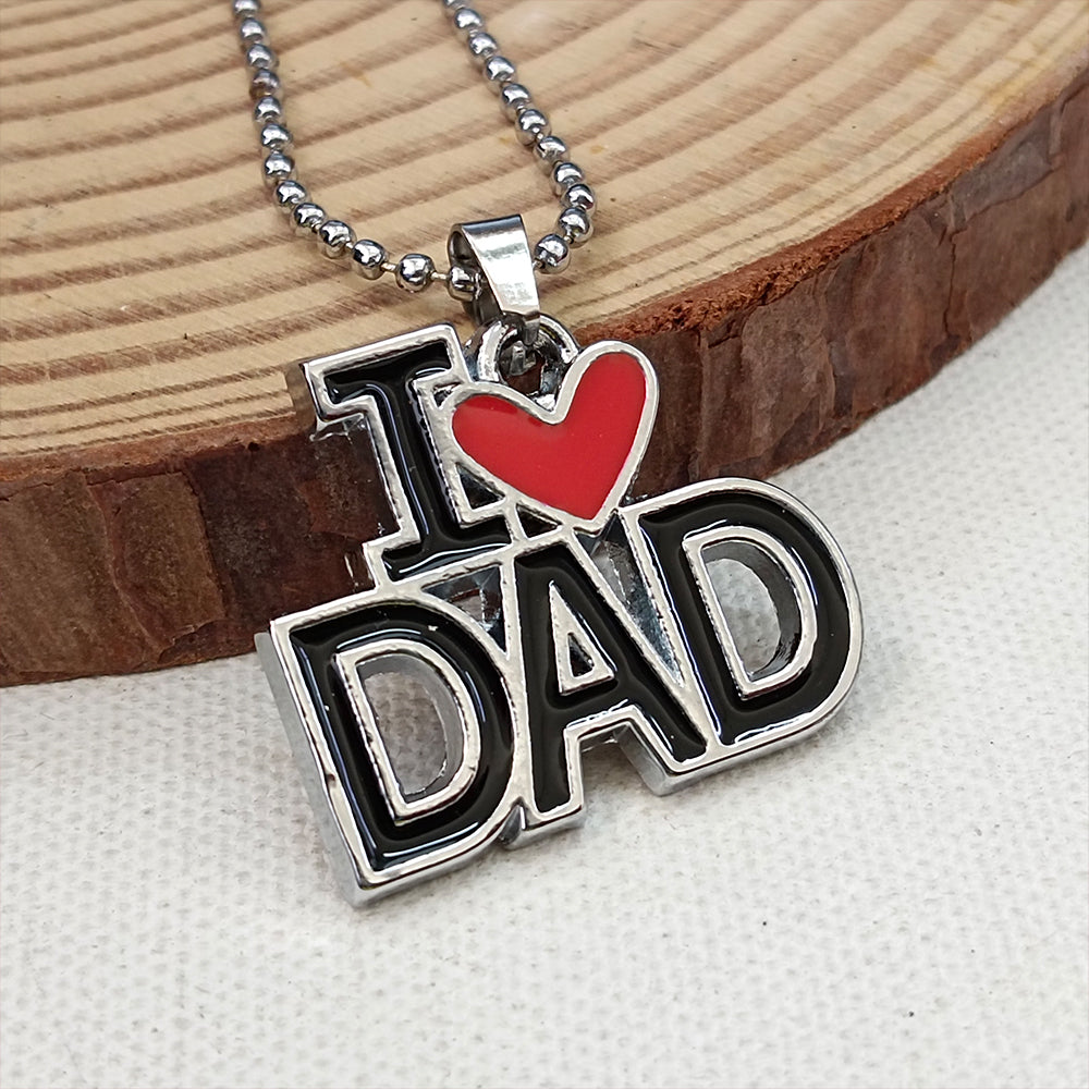 JewelMaze " I Love Dad" Chain Pendant