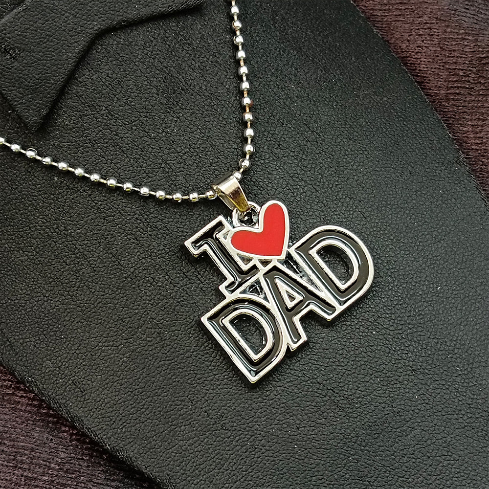 JewelMaze " I Love Dad" Chain Pendant