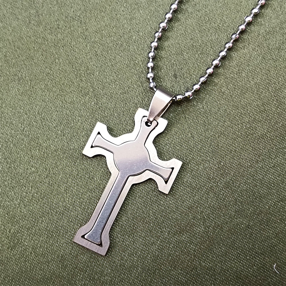 JewelMaze Cross Necklace for Men Women
