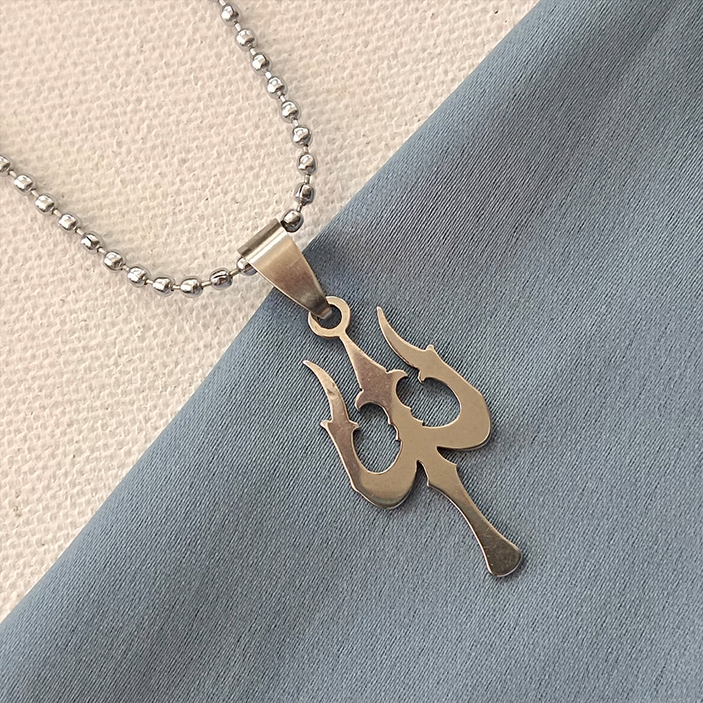 JewelMaze Trishul Chain Pendant For Men