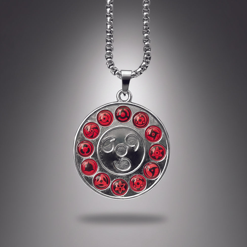 JewelMaze Uchiha Sharingan Pendant Necklace – Anime Collection