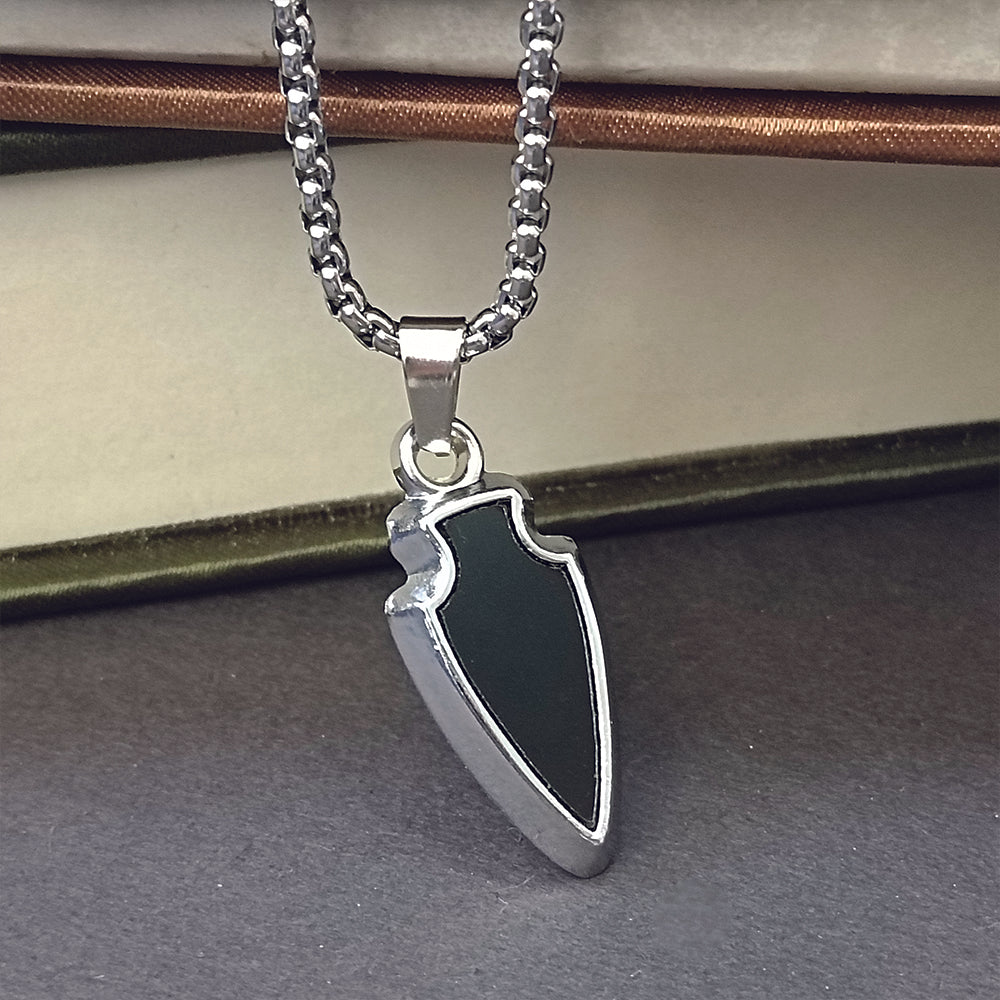JewelMaze Modern spearpoint arrowhead Pendant Necklace for Men