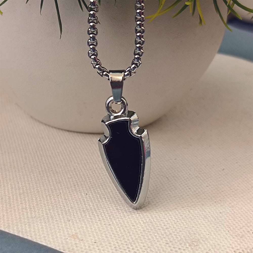 JewelMaze Modern spearpoint arrowhead Pendant Necklace for Men