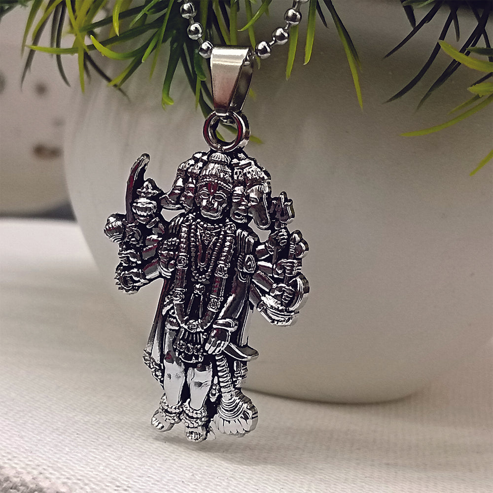Jewelmaze Panchmukhi Hanuman Ji Divine Pendant with Chain