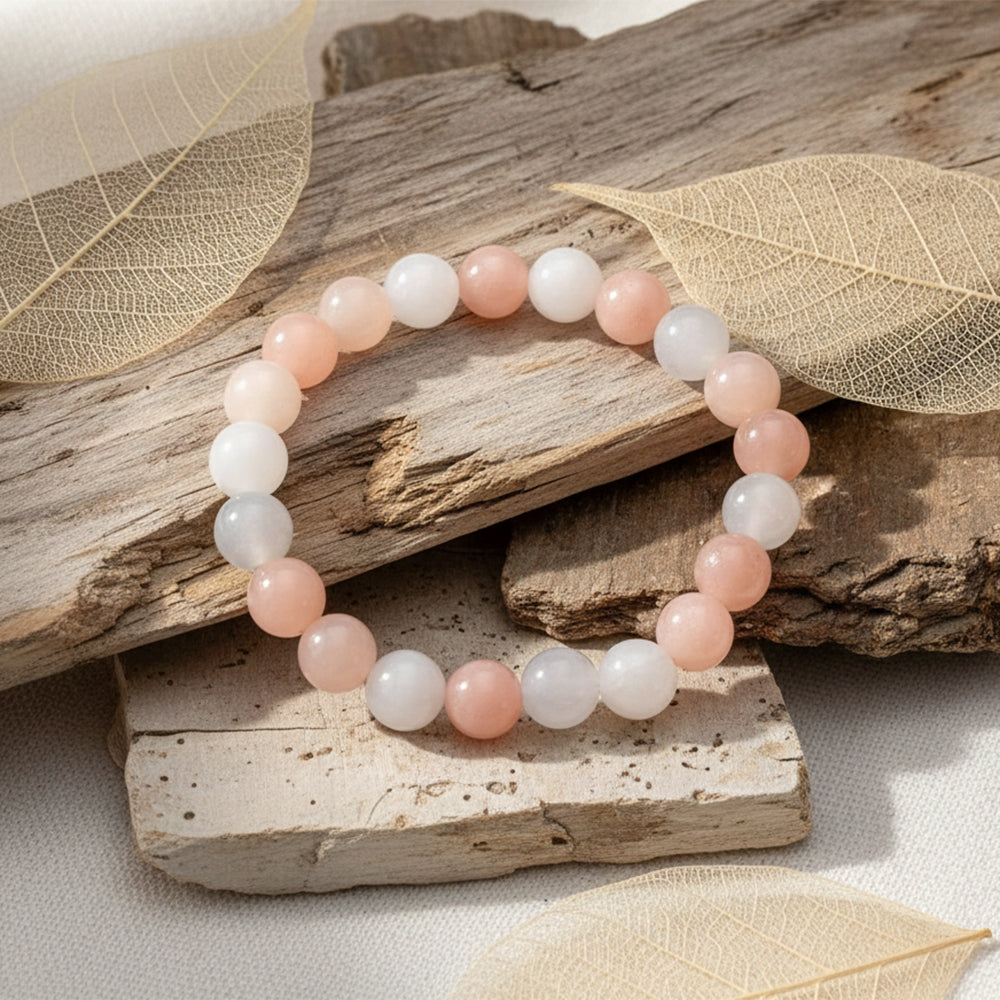 JewelMaze Pink Aventurine Natural Stone Bracelet