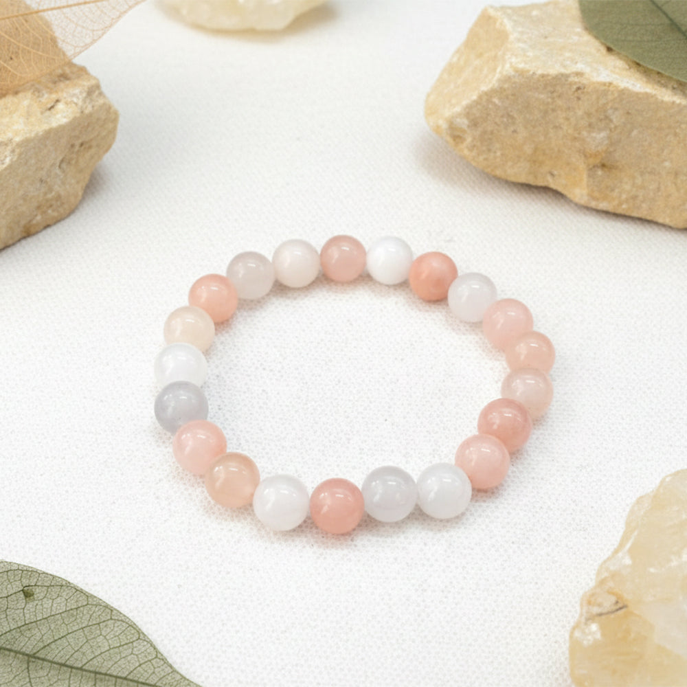 JewelMaze Pink Aventurine Natural Stone Bracelet