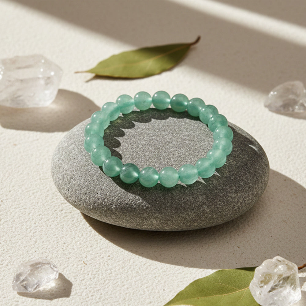 JewelMaze Green Aventurine Natural Stone Bracelet