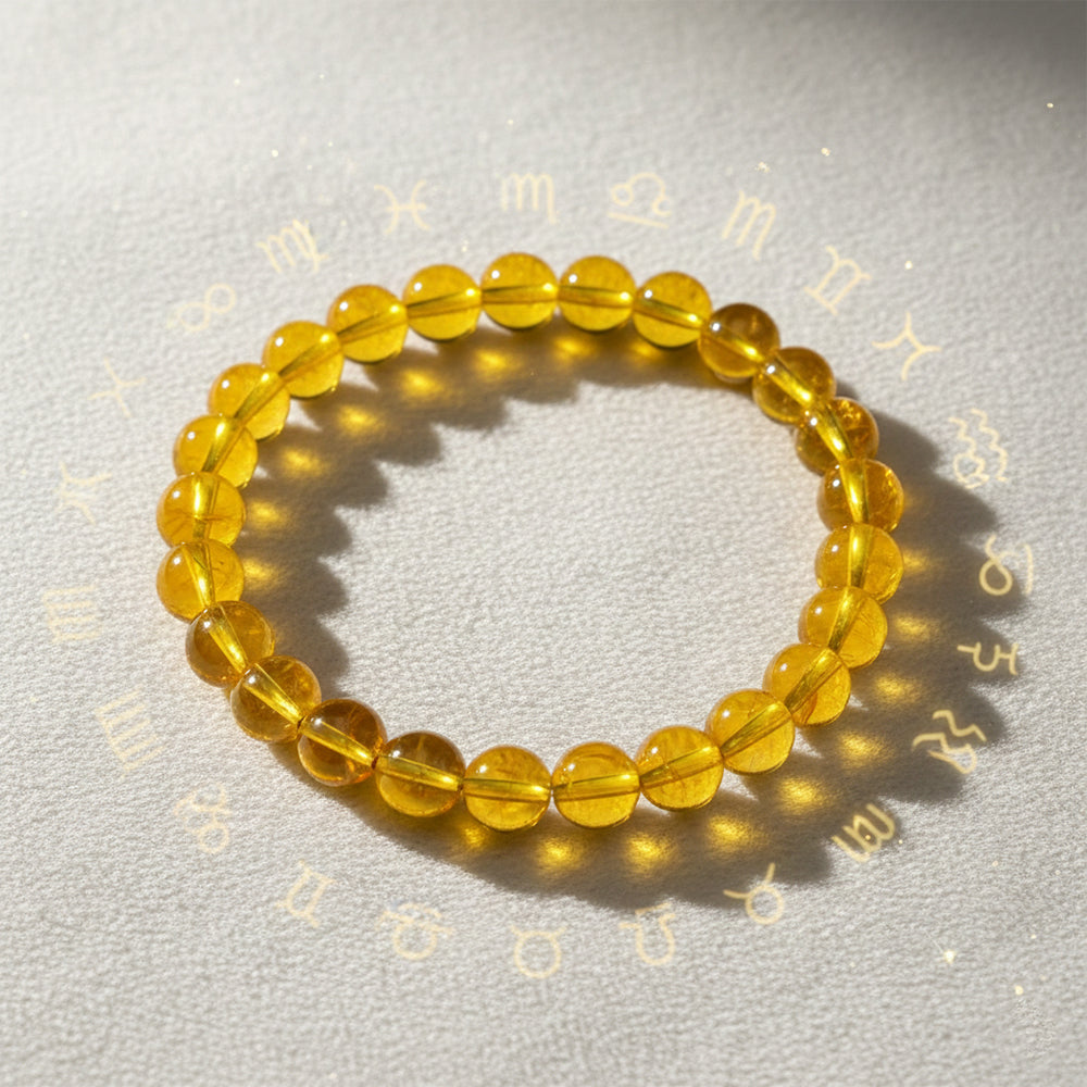 JewelMaze Citrine Natural Stone Bracelet