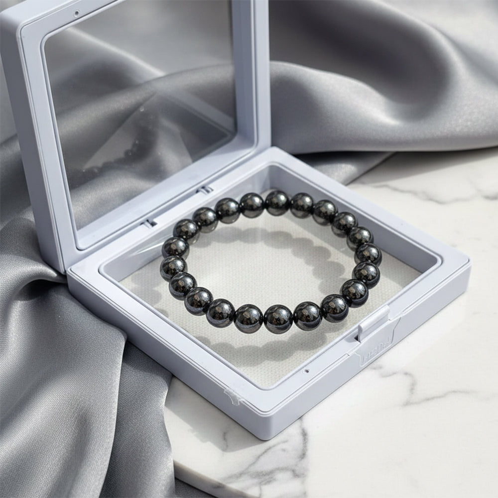 JewelMaze Hematite Natural Stone Bracelet
