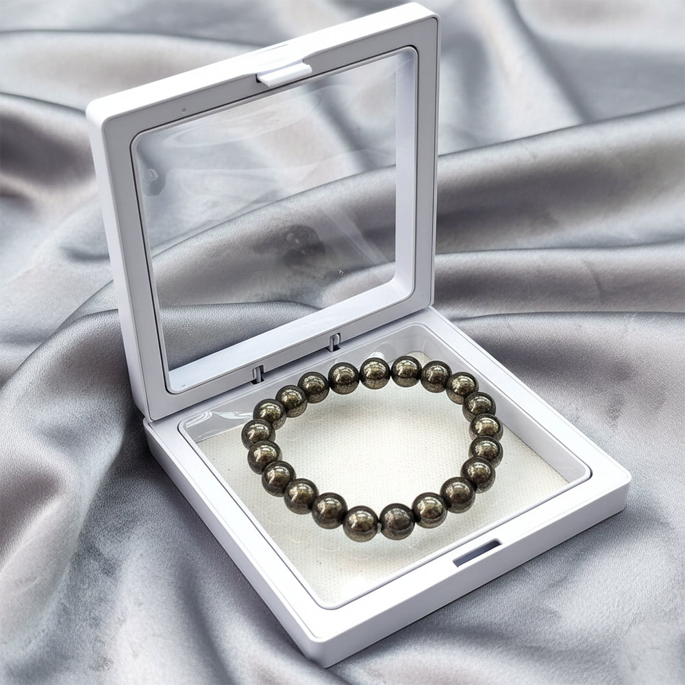 JewelMaze Pyrite Natural Stone Money Magnet Bracelet