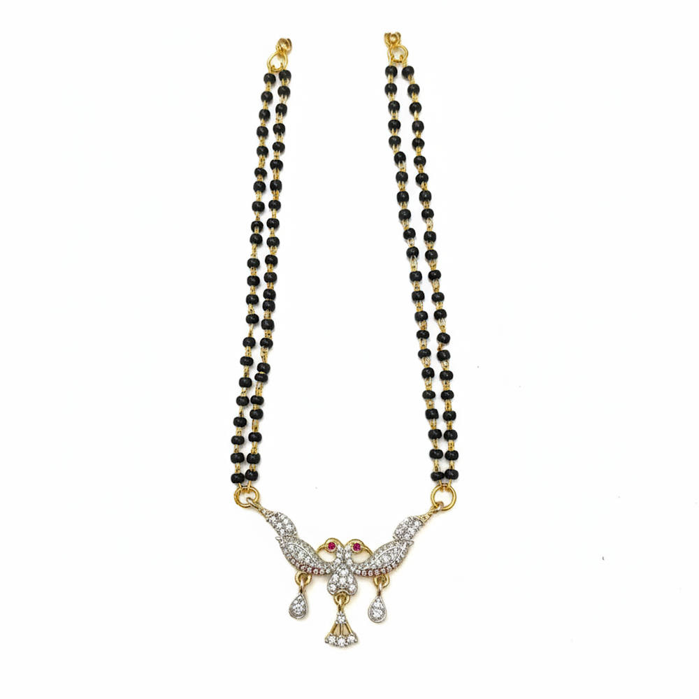 JewelMaze Everyday Wear Ad Stone Mangalsutra Elegant & Lightweight