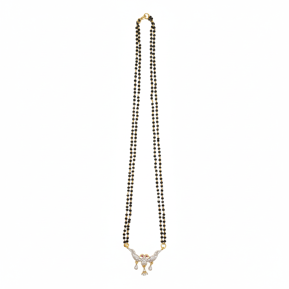 JewelMaze Everyday Wear Ad Stone Mangalsutra Elegant & Lightweight