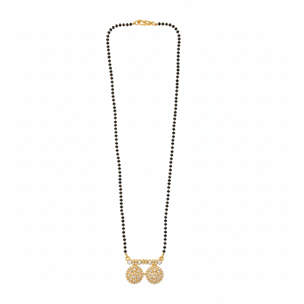 JewelMaze Lightweight Daily Wear Ad Mangalsutra with Stone Work