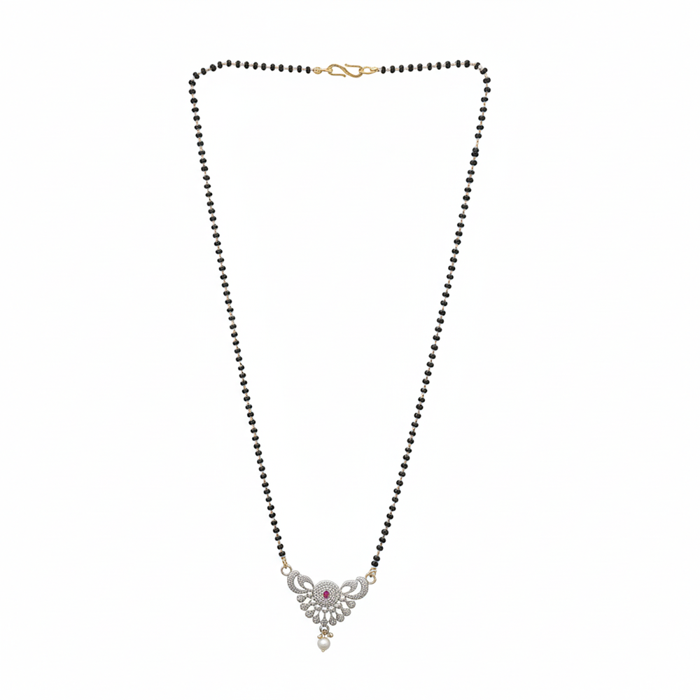 JewelMaze Modern Daily Wear Mangalsutra with Subtle Charm