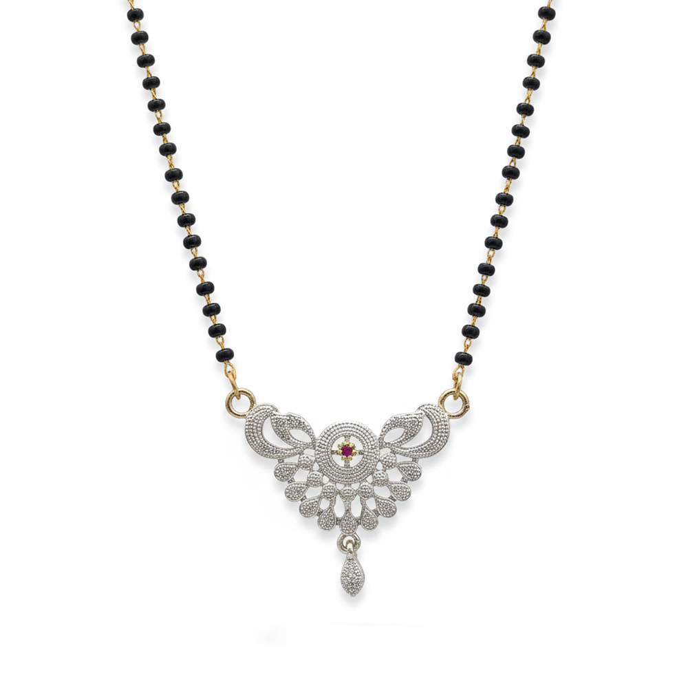 JewelMaze Modern Daily Wear Mangalsutra with Subtle Charm