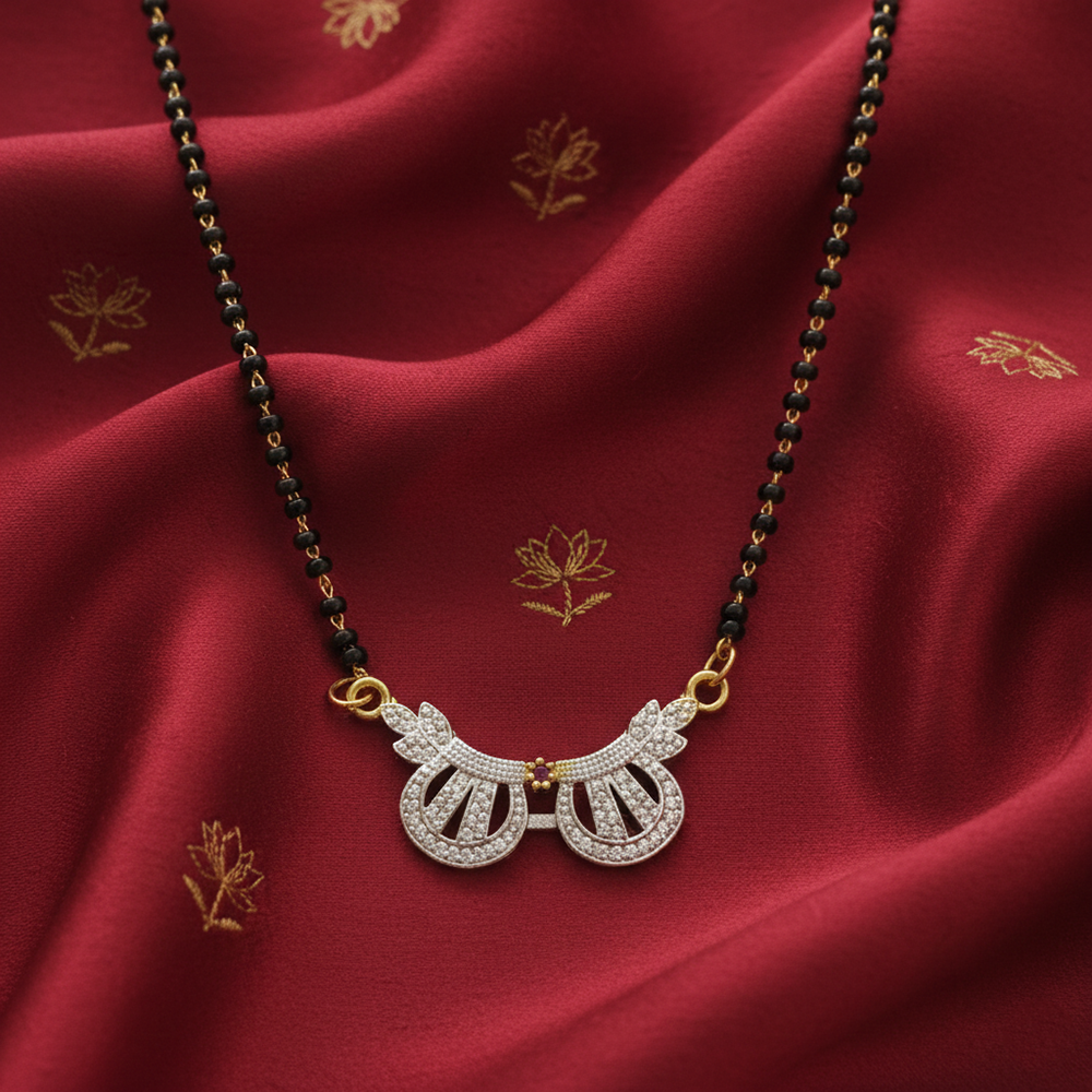 JewelMaze Elegant Everyday Wear Mangalsutra with Minimal Design