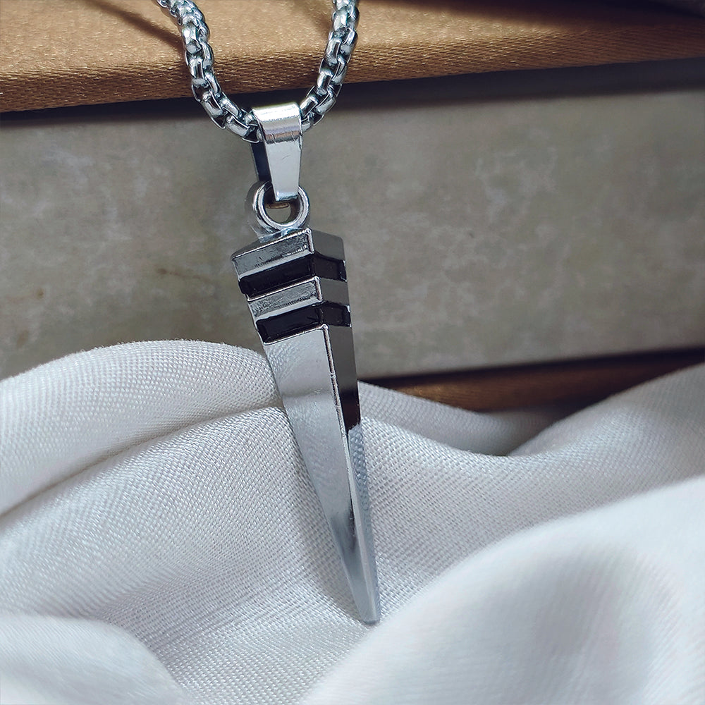 JewelMaze Modern Stainless Steel Triangle Pendant Necklace for Men
