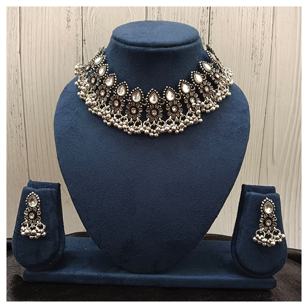 JewelMaze  Set Of 5 Oxidized Necklace Combo - 1005192