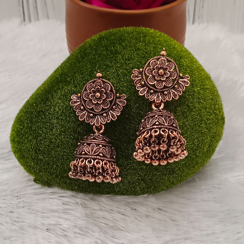 Bhavi Jewels Set of 5 Copper Earrings Combo