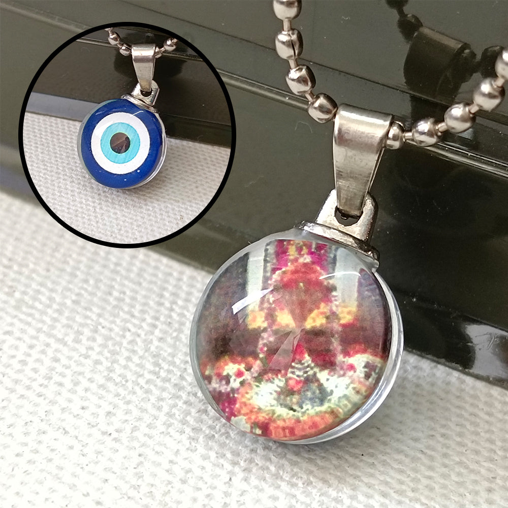 JewelMaze Evil Eye Shivling Chain Pendant