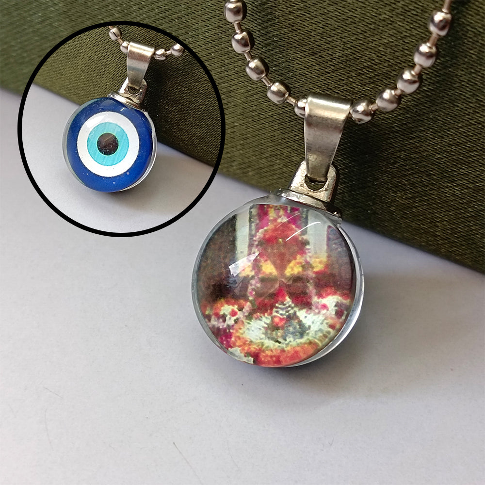 JewelMaze Evil Eye Shivling Chain Pendant