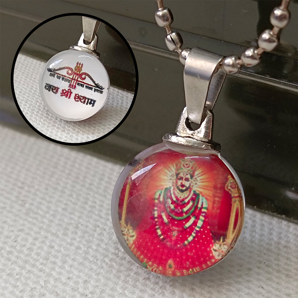 JewelMaze Jai Shree Shyam Baba Chain Pendant