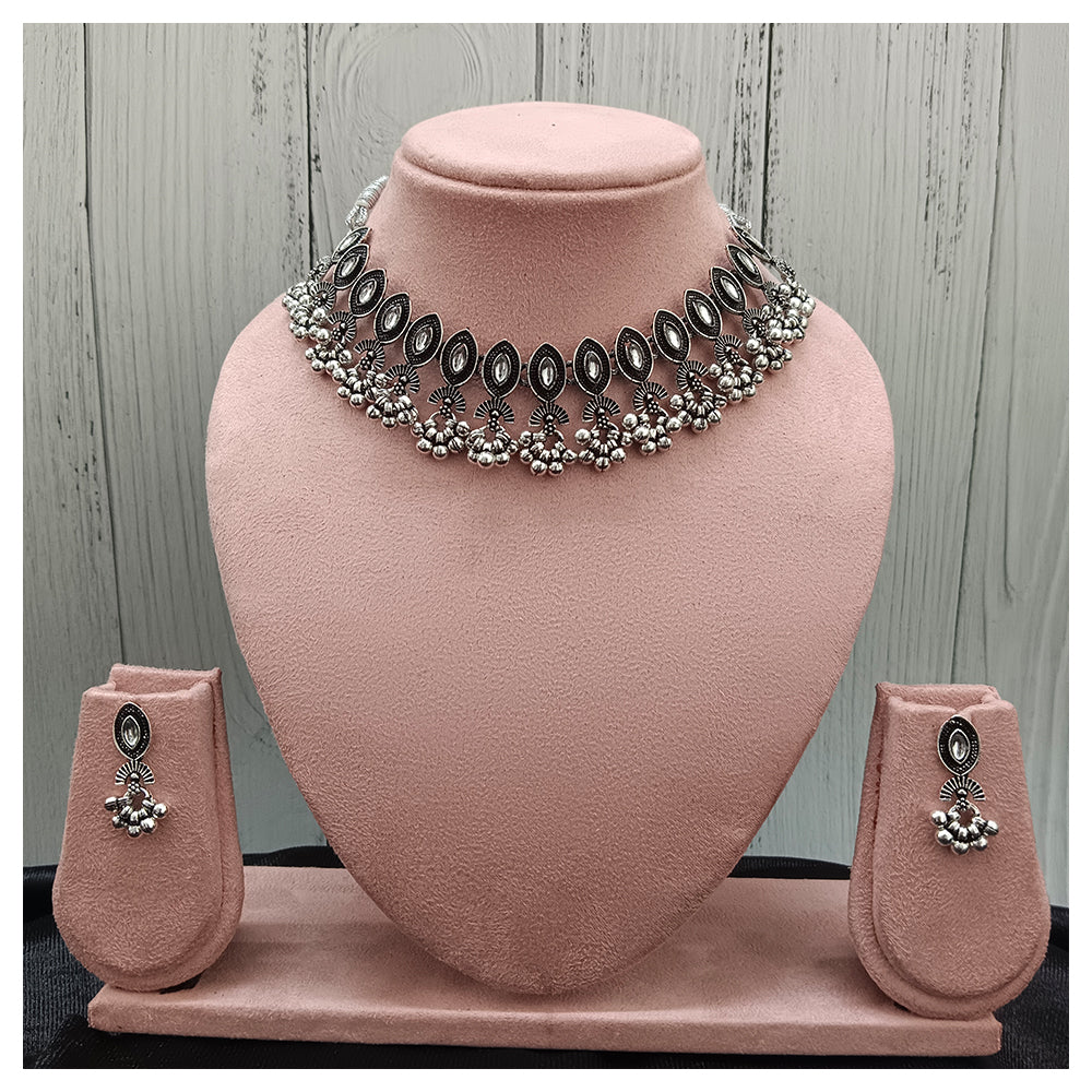 JewelMaze Set Of 5 Oxidized Necklace Combo - 1005192