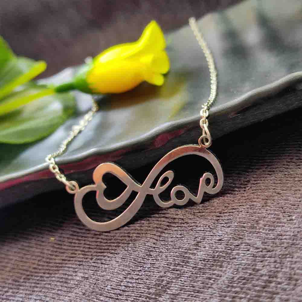 JewelMaze Infinity Heart Shape Chain Pendant - 113114611RG