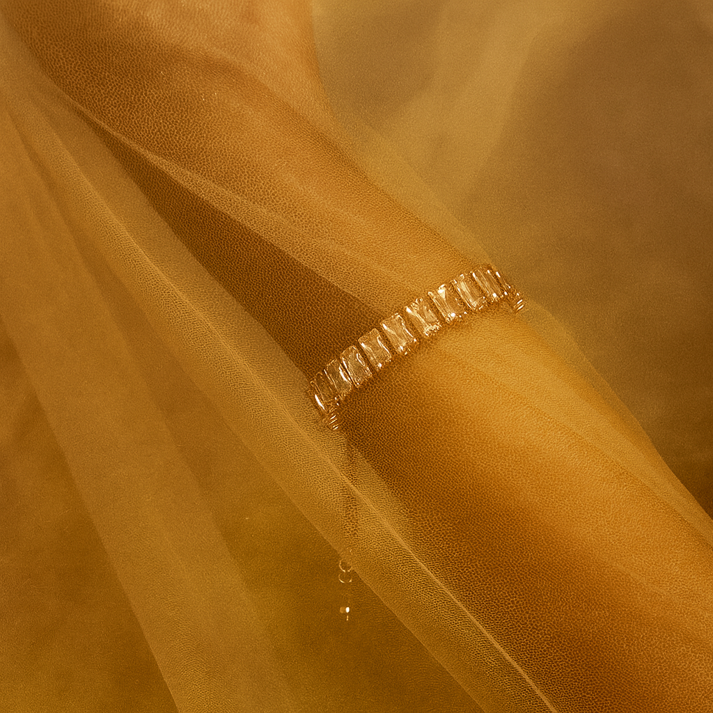 JewelMaze Rose Gold Plated Crystal Stone Bracelet - 1404929