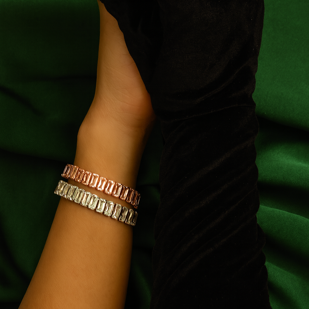 JewelMaze Crystal Stone Bracelet  Combo - 1404930