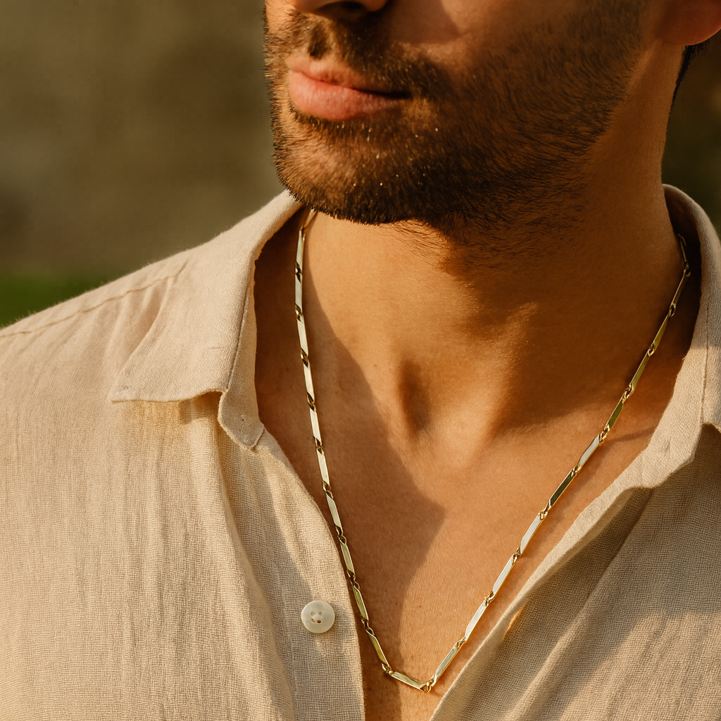 JewelMaze Rice Chain For Men - 1404816