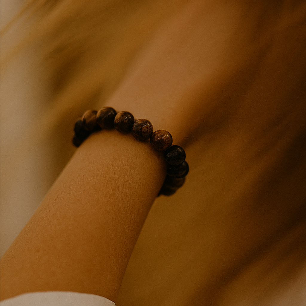 JewelMaze Tigers Eye Beads Bracelet - 1404715