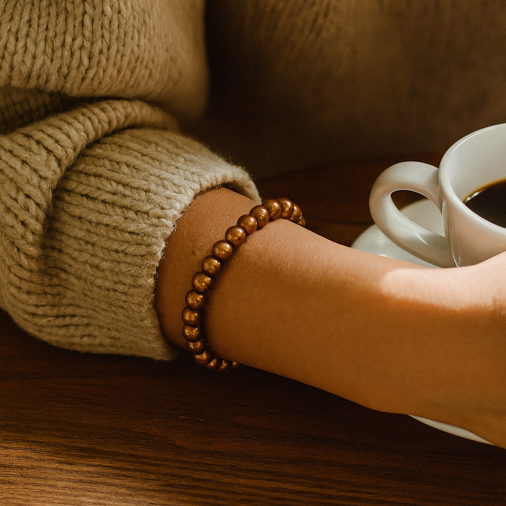 JewelMaze Gold Beads Bracelet - 1404712