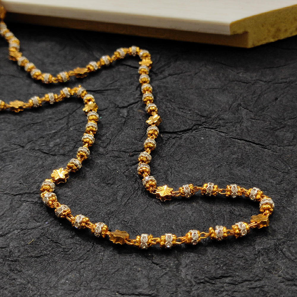 JewelMaze Stone Gold Plated Chain
