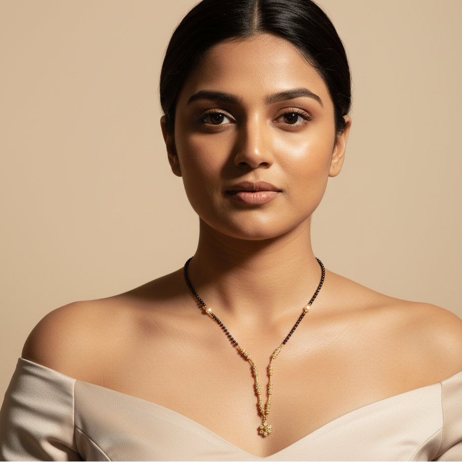 JewelMaze Traditional Austrian Stone Mangalsutra