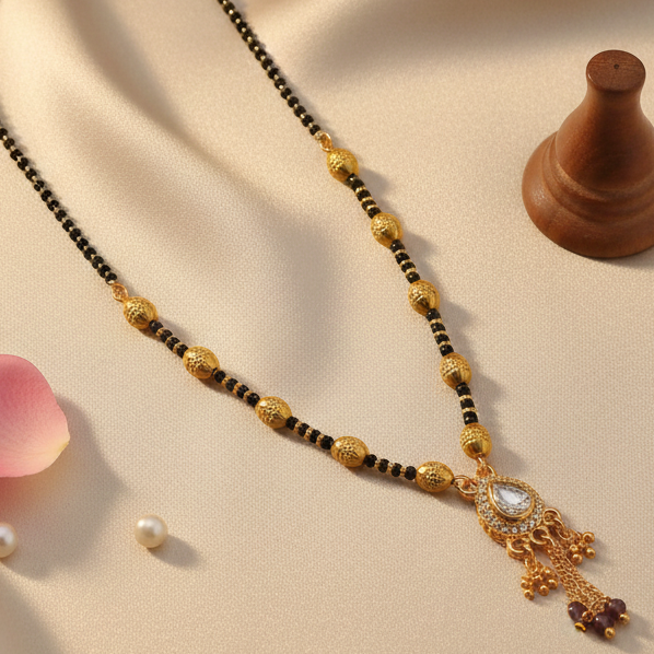 JewelMaze Traditional Austrian Stone Mangalsutra