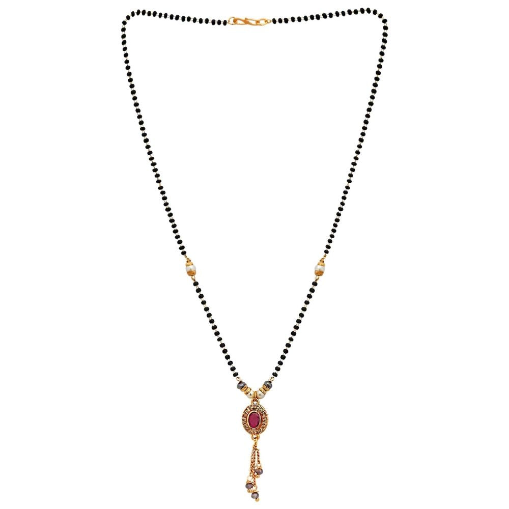 JewelMaze Traditional Austrian Stone Mangalsutra