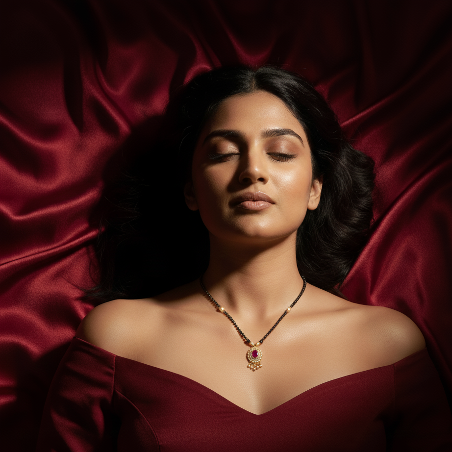 JewelMaze Traditional Austrian Stone Mangalsutra