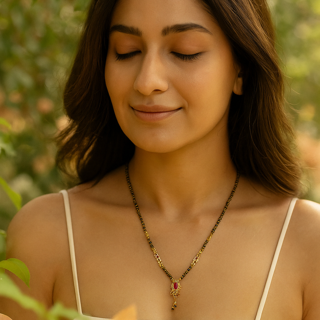 JewelMaze Elegant Austrian Stone Mangalsutra for Women