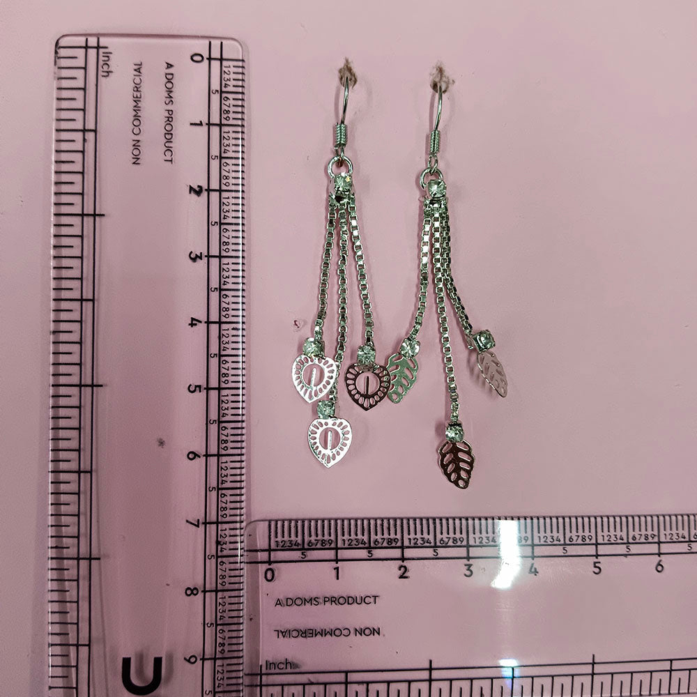 JewelMaze Elegant Crystal Stone Dangler Earrings for Women