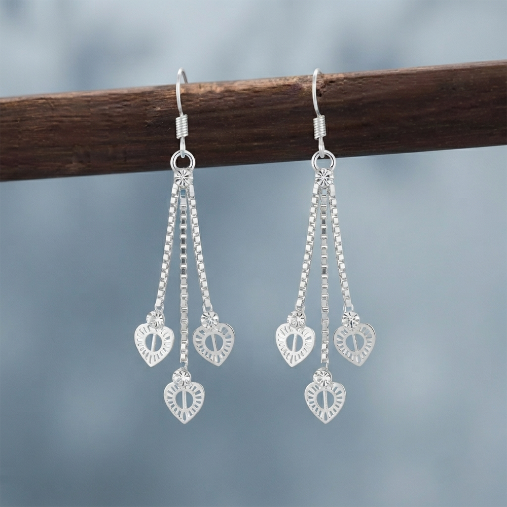 JewelMaze Elegant Crystal Stone Dangler Earrings for Women