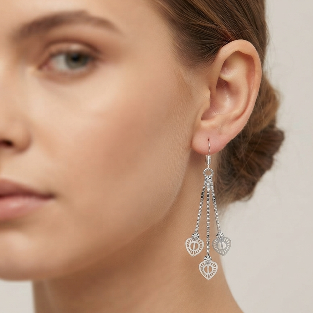 JewelMaze Elegant Crystal Stone Dangler Earrings for Women