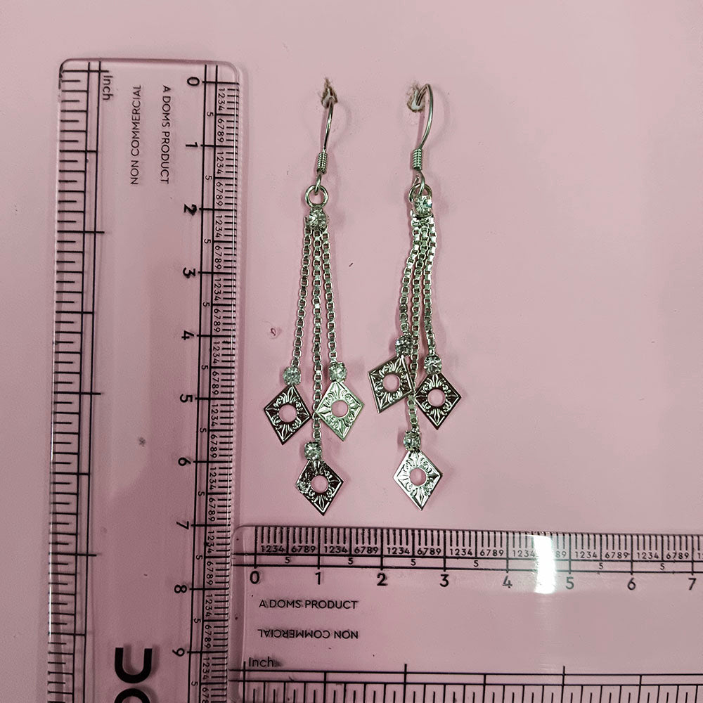 JewelMaze Elegant Crystal Stone Dangler Earrings for Women